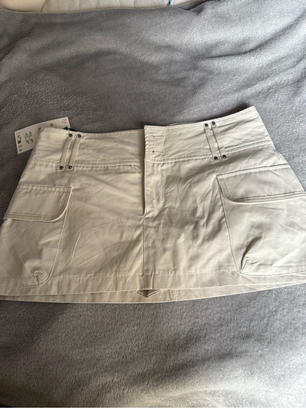 Zara Tan cargo Button-Front Mini Skirt - 🆕